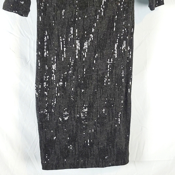 Rachel Roy Gray Sequin Sweater‎ Dress - Picture 3 of 6